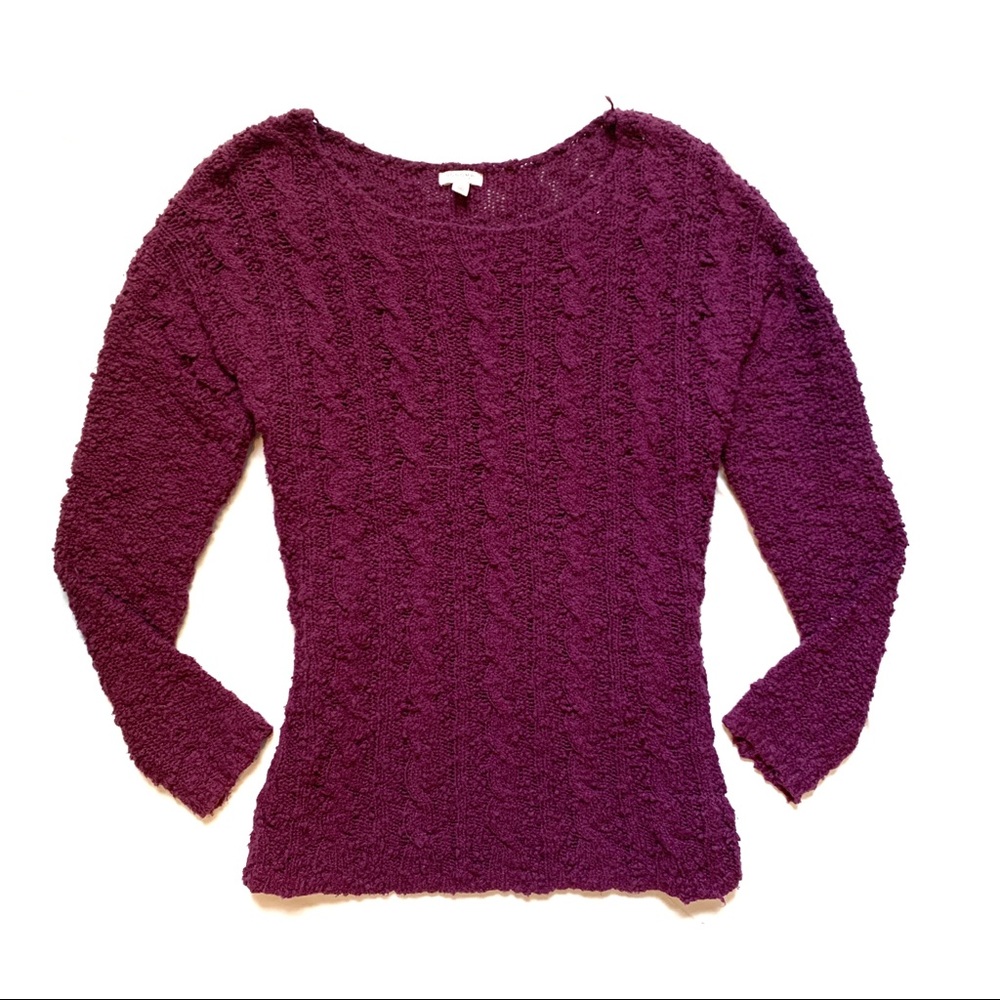 {Sonoma} Plum Purple Thin Knit Sweater